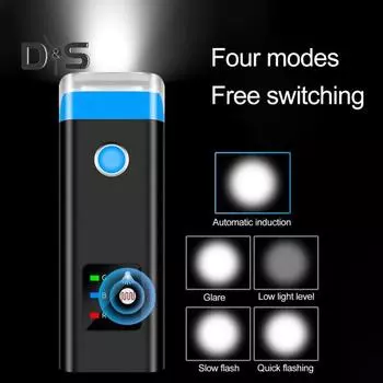 Велосипедный гудок, водонепроницаемый, регулируемый, с зарядкой от USB, высокие децибелы, 350 люмен, суперяркий, для ночной езды, шоссейный велосипедный фонарь A