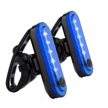 Велосипедный хвост комплект USB зарядки светодиодный водонепроницаемый мигающий цикл 4 освещения безопасность показывает видимость при езде на легко устанавливаемый свет, 2, свет,