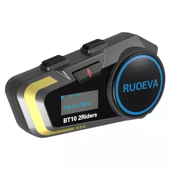 Велосипедный интерком с OLED-наушниками BT10, максимальная дальность одновременного разговора по беспроводной сети, 50 часов непрерывной связи по Bluetooth для мотоциклистов, шум