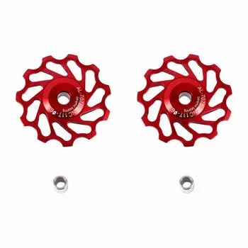 Велосипедный керамический ролик, ролик для заднего переключателя передач 11T 13T, керамический ролик 11T, керамический легкий и прочный, цветные аксессуары для велосипеда красный