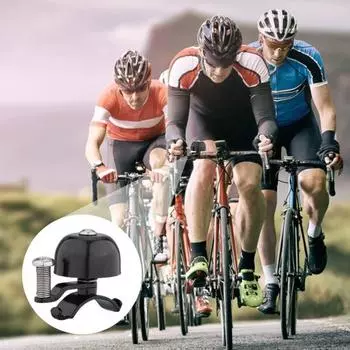 Велосипедный классический звонок с резиновым ремешком легкий громкий звук универсальный MTB шоссейный серебряный