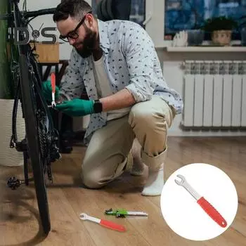 Велосипедный ключ для педалей, противоскользящая резиновая длинная ручка, 15 мм, MTB, дорожный горный велосипед, средство для снятия педалей, гаечный ключ, инструменты для ремонта велосипеда красный