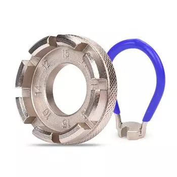 Велосипедный ключ для спиц, карманные инструменты для езды на велосипеде, 6 в одном, прочный комплект для исправления обода велосипеда синий/серебряный