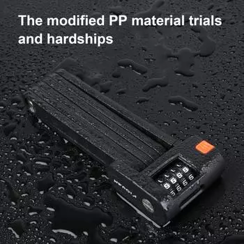 Велосипедный кодовый замок, прочный, водонепроницаемый, 4-значный, сбрасываемый, складной, дорожный, горный, противоугонный, кодовый замок, аксессуары для велосипеда, скутера чёрный