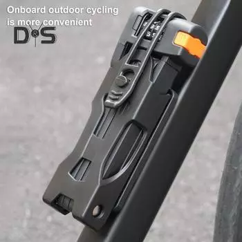 Велосипедный кодовый замок, прочный, водонепроницаемый, 4-значный, сбрасываемый, складной, дорожный, горный, противоугонный, кодовый замок, аксессуары для велосипеда, скутера чёрный