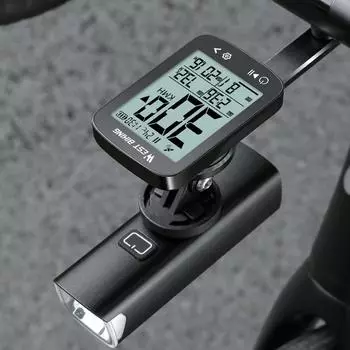 Велосипедный компьютер беспроводной 2,4-дюймовый ЖК-дисплей перезаряжаемый водонепроницаемый GPS велосипедный компьютер чёрный