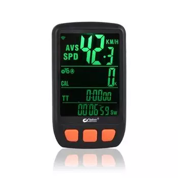 Велосипедный компьютер, беспроводной цифровой велосипедный спидометр, одометр с перезаряжаемой батареей чёрный