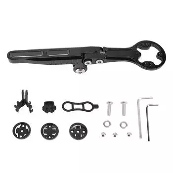 Велосипедный компьютерный кронштейн из алюминиевого сплава, интегрированный, ударопрочный, устойчивый к погодным условиям, удлиненный компьютерный кронштейн