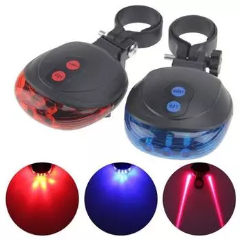 Велосипедный лазерный задний фонарь 5 светодиодов параллельный линейный лазерный задний фонарь горный велосипед предупреждающий фонарь синий