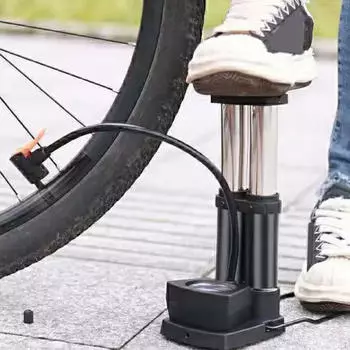 Велосипедный напольный насос для ног Велосипеды Экономия усилий Двойной цилиндровый насос Многофункциональный с