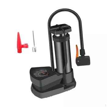 Велосипедный напольный насос, ножной насос, компактный насос для шин, мяч, воздушный насос, с манометром для плавания