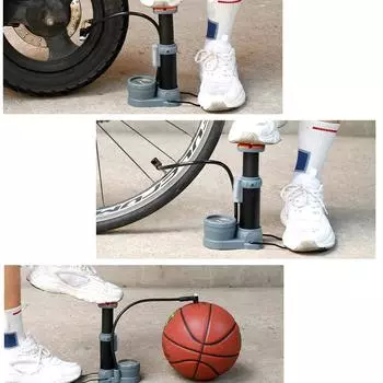 Велосипедный насос 120PSI, воздушный насос высокого давления, портативный накачиватель шин для шоссейного велосипеда MTB с манометром With Pressure Gauge чёрный