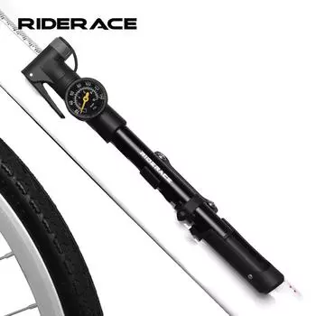 Велосипедный насос 140PSI, насос для накачивания шин, клапан Schrader Presta, шаровая игла, шланг, портативный ручной насос для горного велосипеда, аксессуары для велоспорта чёрный