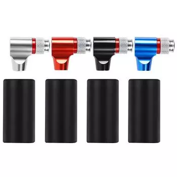 Велосипедный насос CO2 с изолированным рукавом Накачка воздуха CO2 Schrader & Presta Valve Накачка велосипедных шин CO2 Аксессуары для велосипеда серебряный