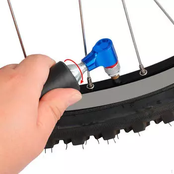 Велосипедный насос для накачивания шин, мини-аксессуары, соединитель из алюминиевого сплава для дороги чёрный