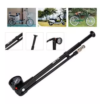 Велосипедный насос Эргономичный дизайн Износостойкий антикоррозийный клапан PrestaSchrader Накачивание велосипедных шин с манометрами