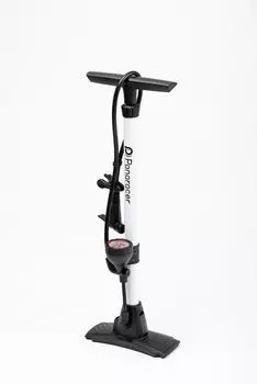 Велосипедный насос Panaracer с манометром, совместимый со всеми ниппелями, белый, алюминиевый, BFP-04AGA3-W белый