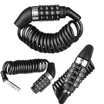 Велосипедный пароль, 4-значный замок, противоугонный номерной код, велосипедный замок, стальной трос, цепь, безопасный велосипедный замок