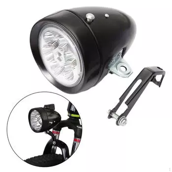 Велосипедный передний фонарь, фара для велосипеда, водонепроницаемая, 6 светодиодов, современная лампа для гор серебряный