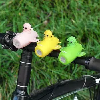 Велосипедный передний фонарь с подогревом, клаксоном, USB-зарядка, регулируемый ремень, супер яркий синий