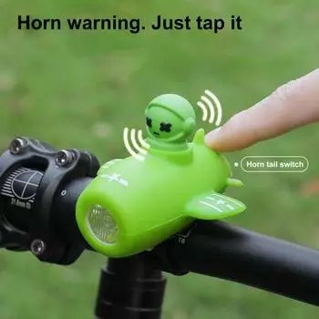 Велосипедный передний фонарь с подогревом, клаксоном, USB-зарядка, регулируемый ремень, супер яркий, легкий, ночной синий