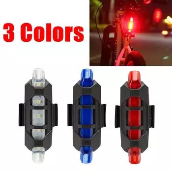 Велосипедный передний задний светодиодный фонарь безопасности велосипедный USB перезаряжаемый задний предупреждающий фонарь красный