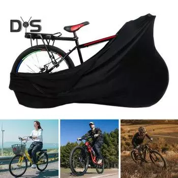 Велосипедный пылезащитный чехол, прочный, водонепроницаемый, с защитой от ультрафиолета, дождя и ветра, для езды на велосипеде по горным дорогам, защитный чехол для колеса велосипеда, сумка для хранения чёрный
