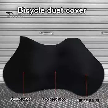 Велосипедный пылезащитный чехол, прочный, водонепроницаемый, с защитой от ультрафиолета, дождя и ветра, для езды на велосипеде по горным дорогам, защитный чехол для колеса велосипеда, сумка для хранения чёрный
