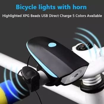 Велосипедный рожок, фара, перезаряжаемая через USB, яркий фонарик для ночной езды, аксессуары для велоспорта, аксессуары для велоспорта оранжевый