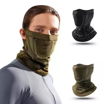 Велосипедный шарф, бандана, дышащая маска, гетры для шеи, мотоциклетный велосипед, ветрозащитная маска для лица, Балаклава, походный лыжный шарф 1pc чёрный