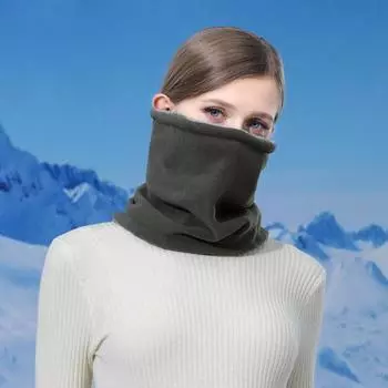 Велосипедный шарф для шеи, ветрозащитный, для холодной погоды, езды на мотоцикле, теплый, многофункциональный, 3-в-1, плюшевый, защитный шарф для лица, завязывающийся на шнурок чёрный
