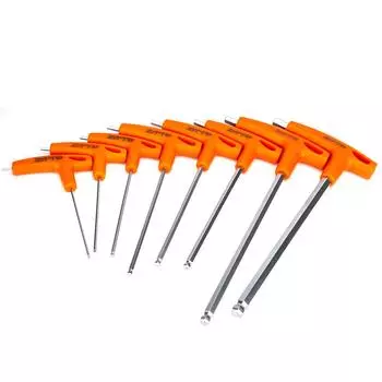 Велосипедный шестигранный ключ с шаровым наконечником, Т-образная ручка, 2–10 мм, ремонтный ключ с подвесным отверстием 2mm