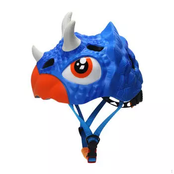 Велосипедный шлем для детей 3D детский велосипед Лучшая амортизация для велоспорта мальчиков и девочек Triceratops Red