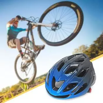 Велосипедный шлем для мужчин и женщин. Удобный регулируемый легкий велосипедный шлем со съемной внутренней подкладкой. Быстросъемная пряжка для езды на горном велосипеде. синий/чёрный