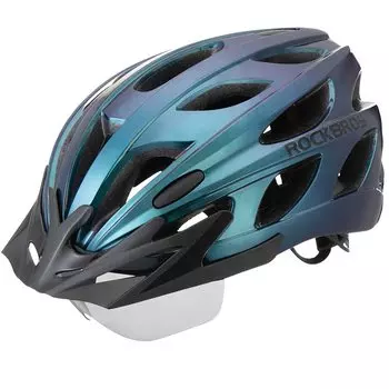 Велосипедный шлем ROCKBROS для шоссейных велосипедов CE Высококачественный с магнитными очками и регулируемый для мужчин и женщин Взрослых, Велосипеды, Сертифицированный, Сверхлегкий, Прочный,