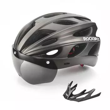 Велосипедный шлем ROCKBROS, для взрослых, большой размер, 58-65 см, шоссейный велосипед, сертификация CE, высокая жесткость, сверхлегкий, вентиляция, магнитные очки с