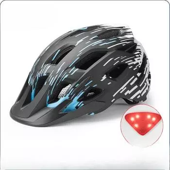 Велосипедный шлем с интегрированной формовкой, внедорожный шлем для езды на горном шоссе с задним фонарем, защитный шлем adult average size (58-61CM)