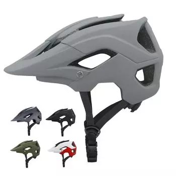 Велосипедный шлем, ультраобтекаемый, стандарт CE, дышащий, высокой жесткости, размер шлема для шоссейного велосипеда регулируется, солнцезащитный козырек в комплекте [GO!GRM] [300г Легкий] (Серый, серый