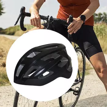 Велосипедный шлем увеличенный расширенный велосипедный шлем для взрослых 59-65 см чёрный