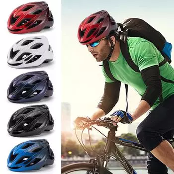 Велосипедный шлем, защитные гоночные шлемы, регулируемые, цельнолитые, дышащие, 19 вентиляционных отверстий для скейтборда, беговела темно-синий