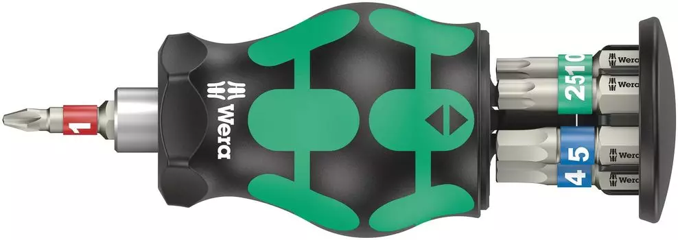 Велосипедный шуруп WERA с 7 битами из нержавеющей стали 004179