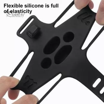 Велосипедный силиконовый держатель для телефона, крепление на руль, регулируемый противоскользящий противоударный универсальный велосипедный ремешок для горного дорожного велосипеда, крепление для мобильного телефона чёрный