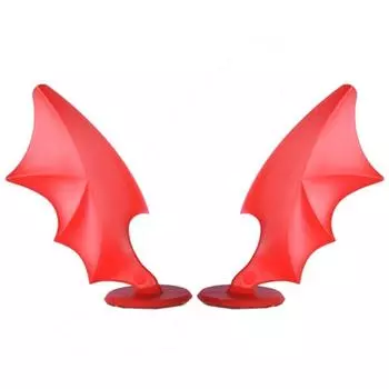 Велосипедный скутер, простая установка, мотоциклетный шлем, украшения, наклейки с крыльями ангела и дьявола devil wings красный