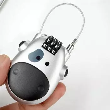 Велосипедный стальной трос Кодовый замок Чемодан Автомобильный сани Телескопический тросовый замок Велосипедный шлем Высокоточный кодовый замок с паролем чёрный