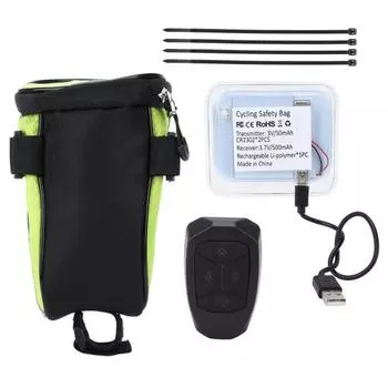Велосипедный светодиодный задний фонарь предупреждающий сигнальный фонарь сумка беспроводной пульт дистанционного управления ночное оборудование для езды