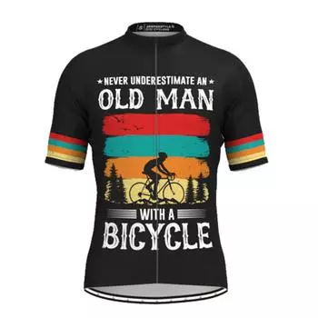 Велосипедный трикотаж с принтом OLD MAN, летняя одежда с короткими рукавами для велоспорта 2023, MTB, гоночная униформа, мужские дышащие рубашки для шоссейного велосипеда XS