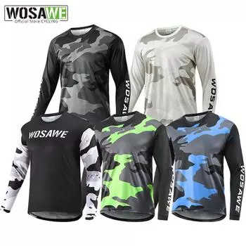 Велосипедный трикотаж WOSAWE MTB, спортивная одежда для скоростного спуска на горных велосипедах, свободный крой