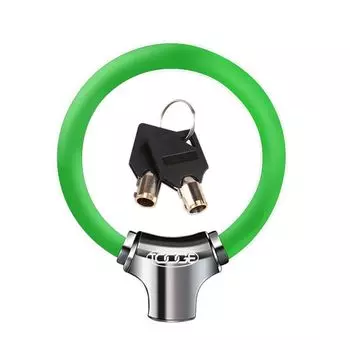 Велосипедный тросовый замок с ключом для кроссового велосипеда толщиной 12 мм, компактный U-образный замок, защита от кражи (зеленый)