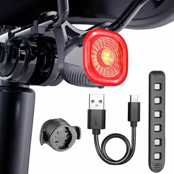 Велосипедный умный задний фонарь с автоматическим тормозом Умный задний фонарь для велосипеда Задний умный тормоз для велосипеда Автоматический светодиодный фонарь IPX6 с высокой яркостью Велосипедный светодиодный дорожный велосипед 4 освещения
