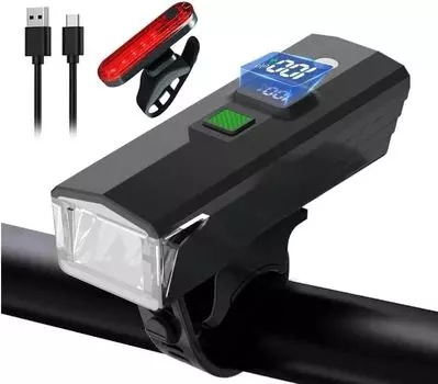 Велосипедный USB-фонарь с датчиком света 4 IP65 1000 IPX4 Зарядка B7 B7+Задний фонарь, Автоматическое включение света, Перезаряжаемый, Режимы, 2000 мАч, Водонепроницаемый, Люмены, Водонепроницаемый, Type-C